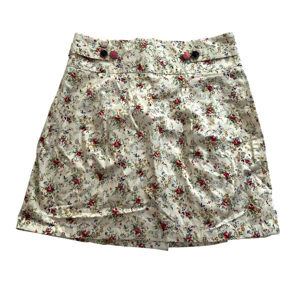 JAM England Mini Skirt in Cream Floral - Picture 2 of 5